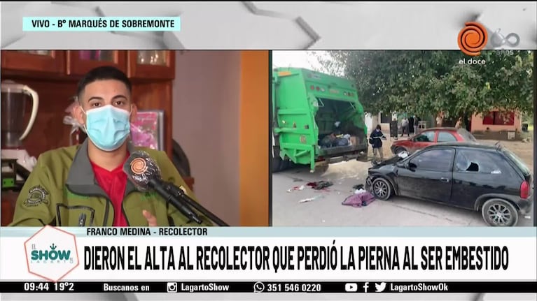 Franco Medina, el recolector que perdió una pierna en un accidente