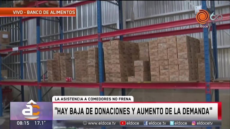 La lucha contra el hambre: bajaron las donaciones