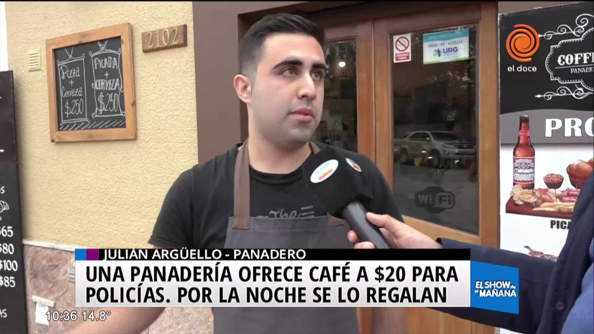 Café gratis para los policías en Yofre Norte