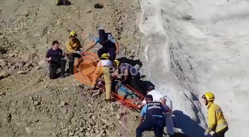 Así fue el rescate en el puente del lago San Roque