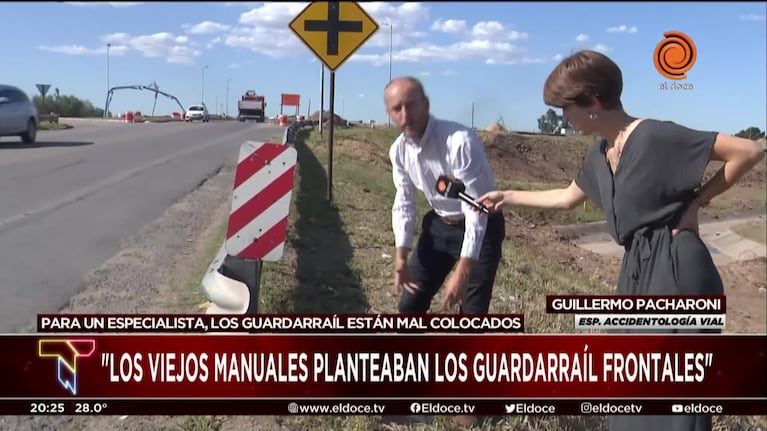 Aseguran que los guardarraíl están mal colocados