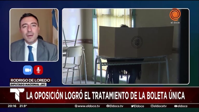 De Loredo valoró el logro de la oposición para que se trate la boleta única