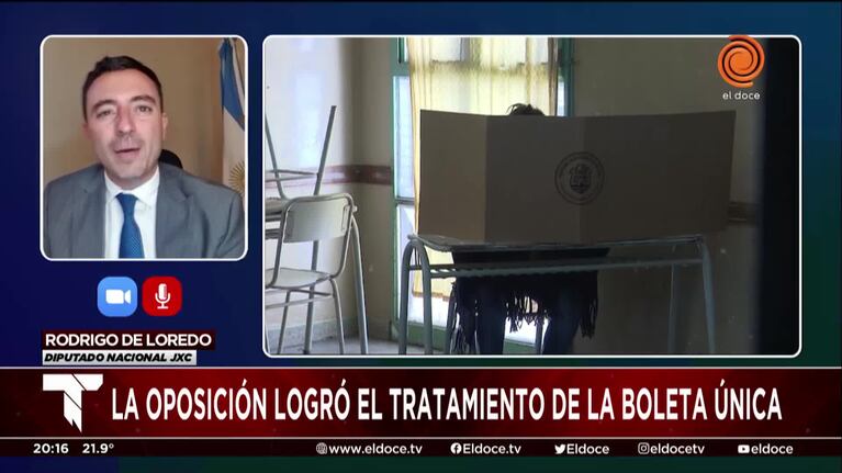 De Loredo valoró el logro de la oposición para que se trate la boleta única