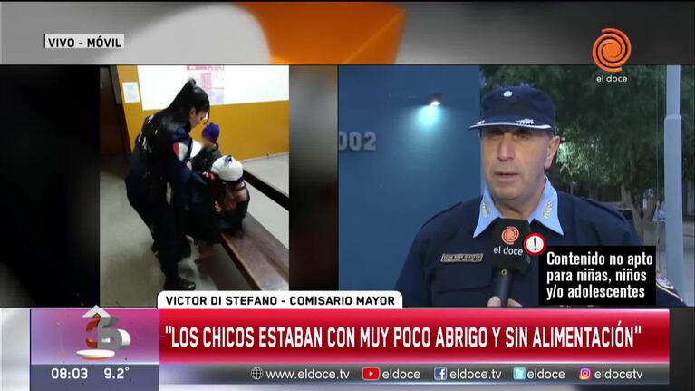 Policías asistieron a tres hermanitos abandonados en Córdoba