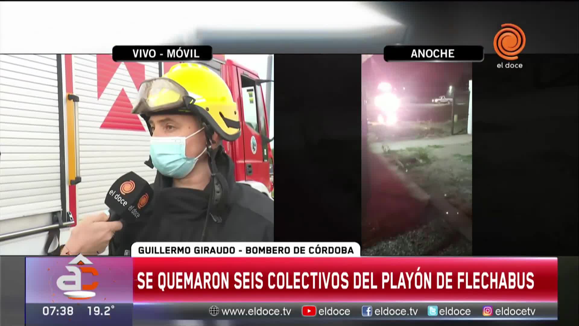 Se quemaron colectivos de Flecha Bus: el video del voraz incendio