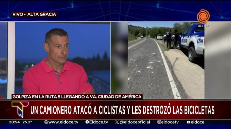 Andaban en bici en la ruta y un camionero los quiso atropellar