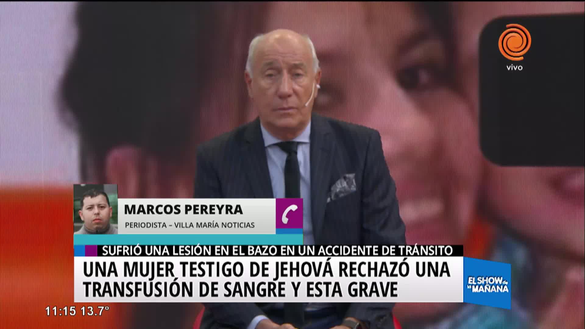 Testigo de Jehová en grave estado se niega a recibir una transfusión 