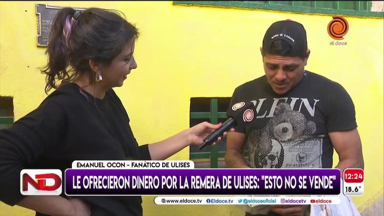 Es fan de Ulises e irá a Forja con la remera que le regaló