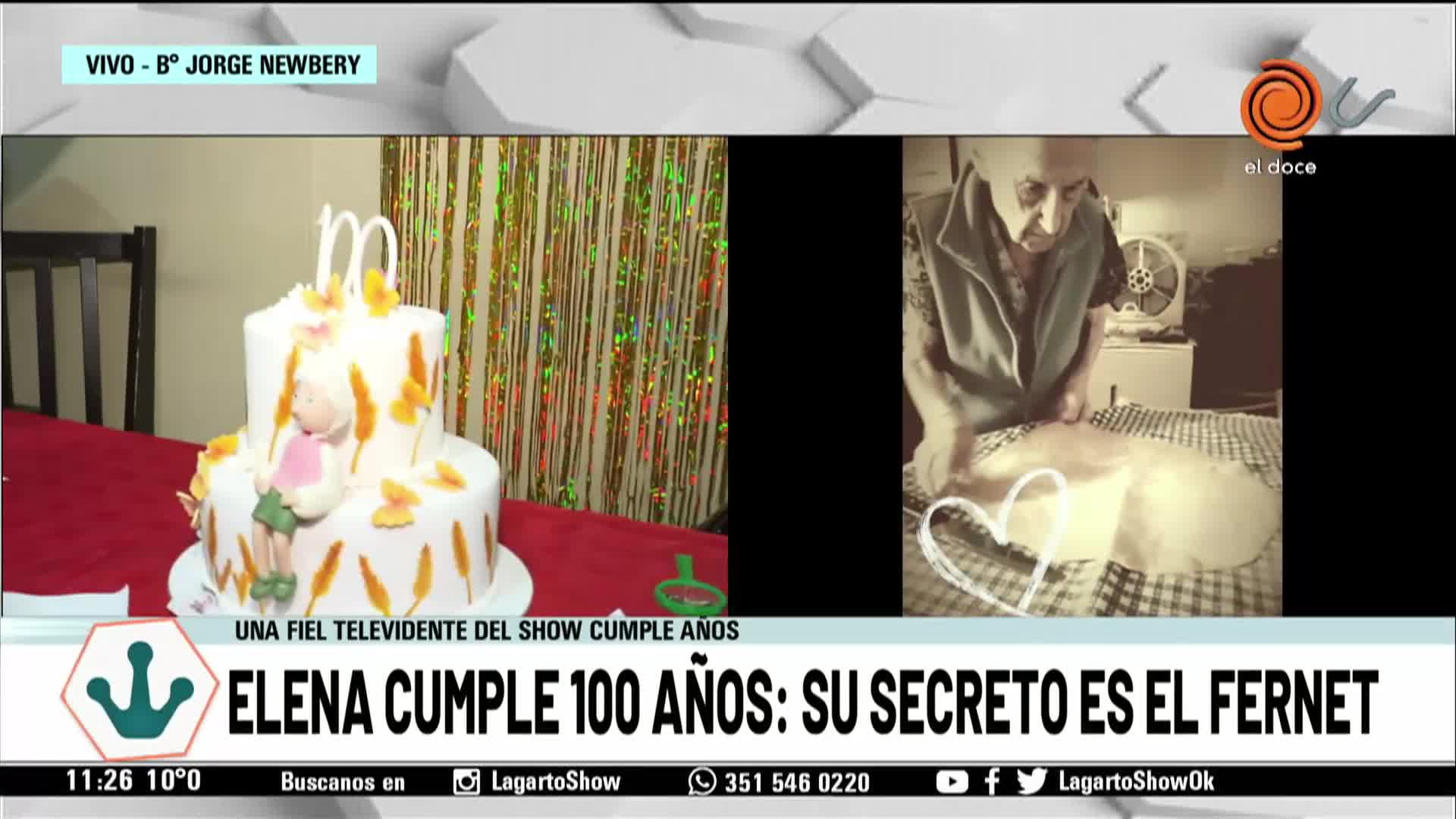 Tiene 100 años y asegura que su secreto "es el fernet"