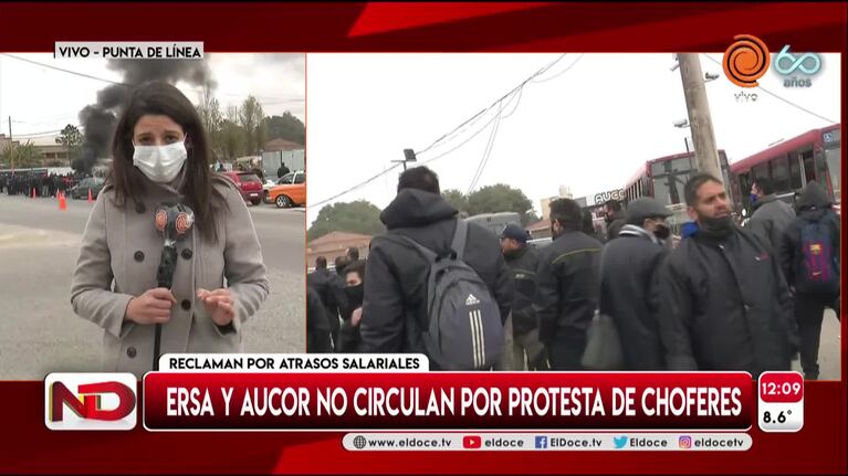 Incidentes durante la protesta de choferes de colectivos