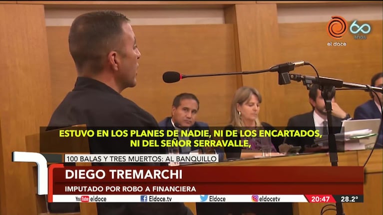 Diego Tremarchi: "Fuimos a buscar plata, no vidas"