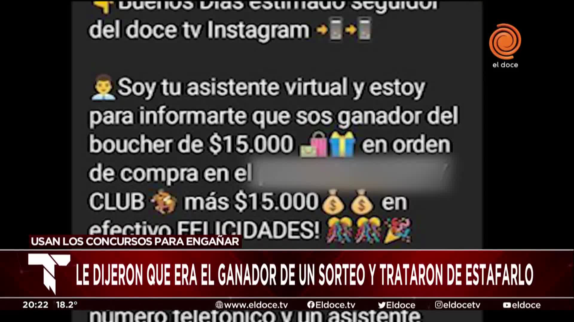 Quisieron robarle desde una cuenta falsa de El Doce: el relato de la víctima