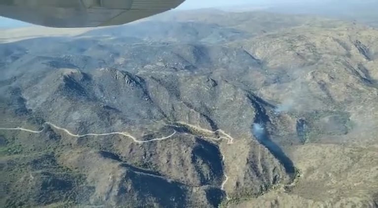 La zona afectada por el fuego en Cuchi Corral