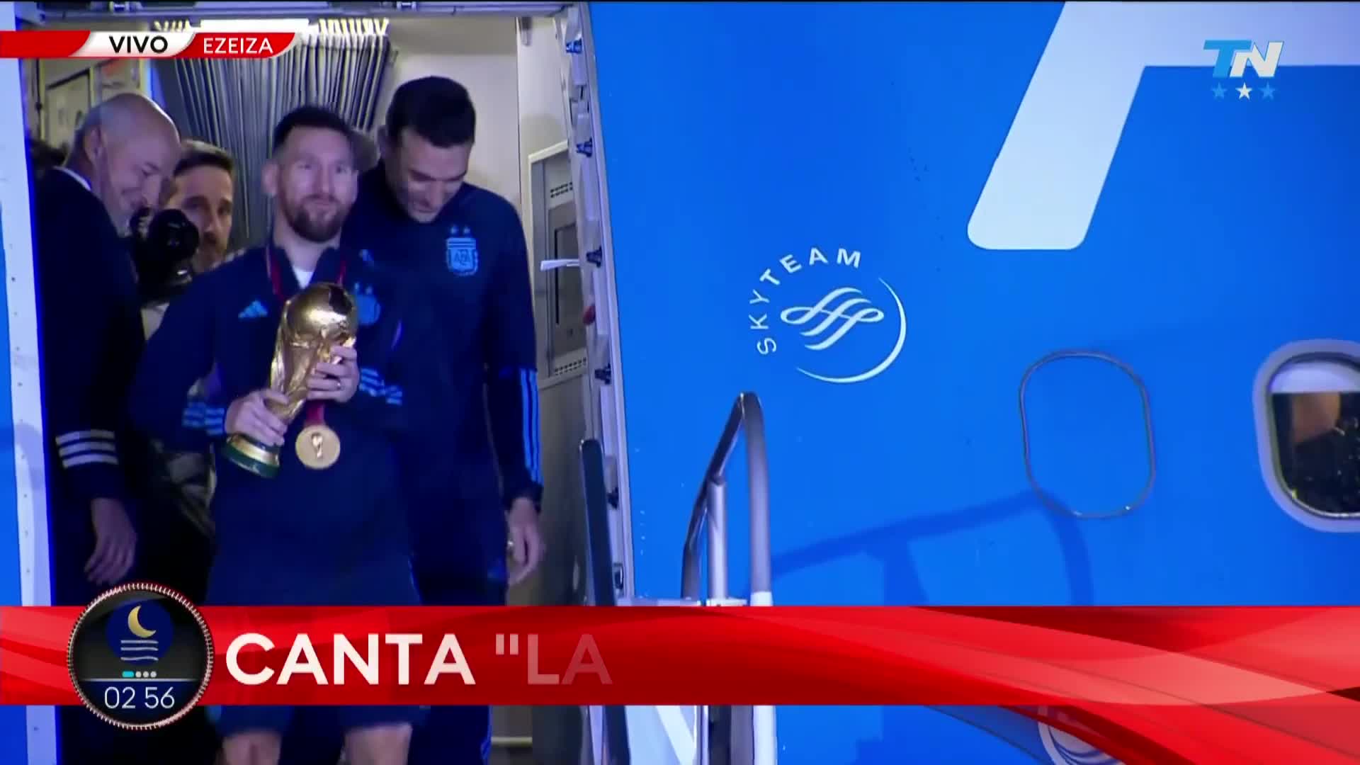 La llegada de la Selección al Aeropuerto de Ezeiza