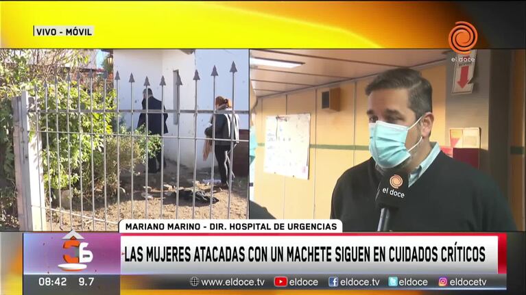 La hermana y la mamá del asesino del machete siguen internadas