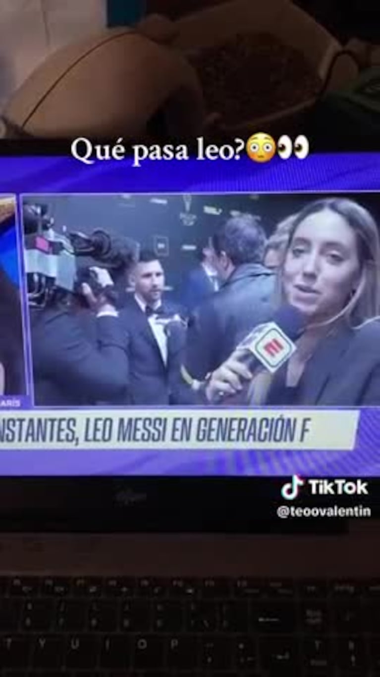 La mirada viral de Messi a Sofi Martínez