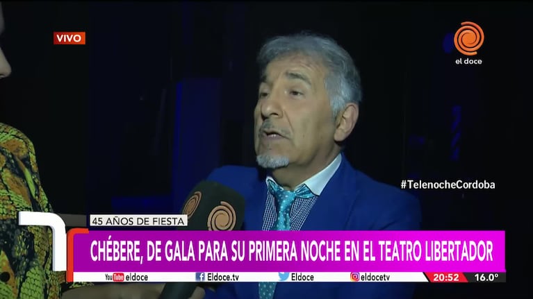 45 años de Chébere: así se preparaban para su noche en el Libertador
