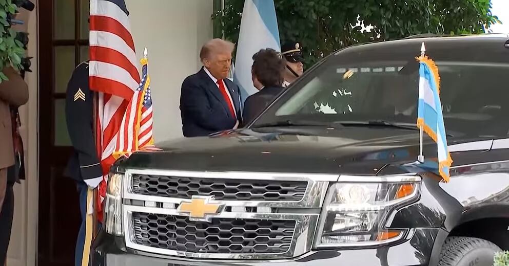 Así llegó Milei a la Casa Blanca para reunirse con Donald Trump