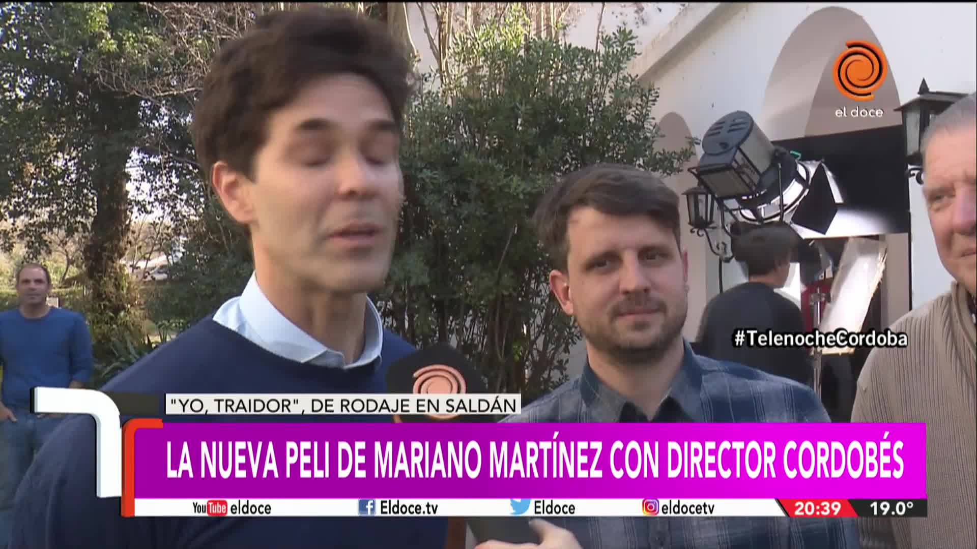 Mariano Martínez y Arturo Puig iniciaron el rodaje de la película cordobesa en Saldán