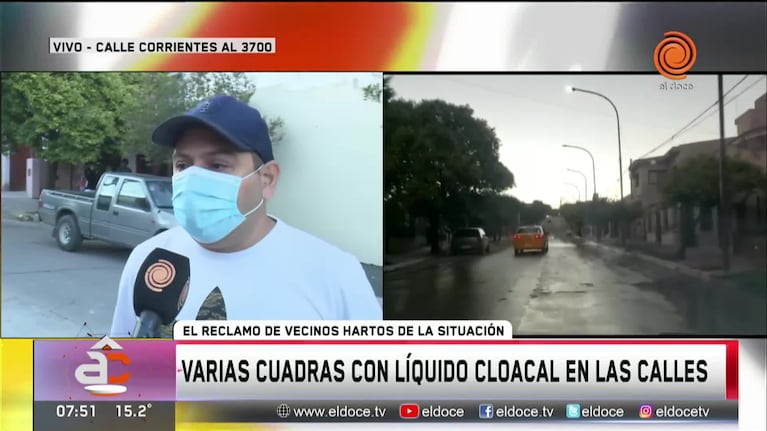 Hartos del asco: vecinos de varias cuadras conviven con líquidos cloacales