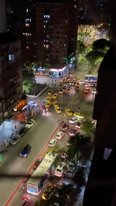 Protesta de taxis en el centro