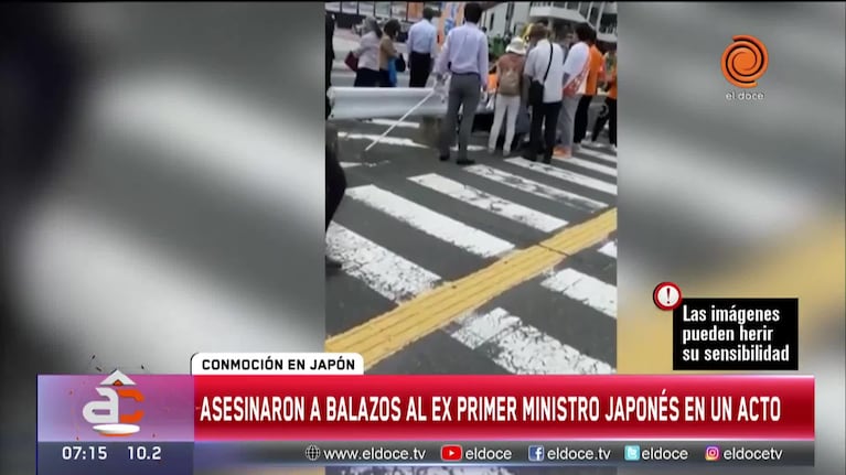 El ex primer ministro japonés fue asesinado de un disparo