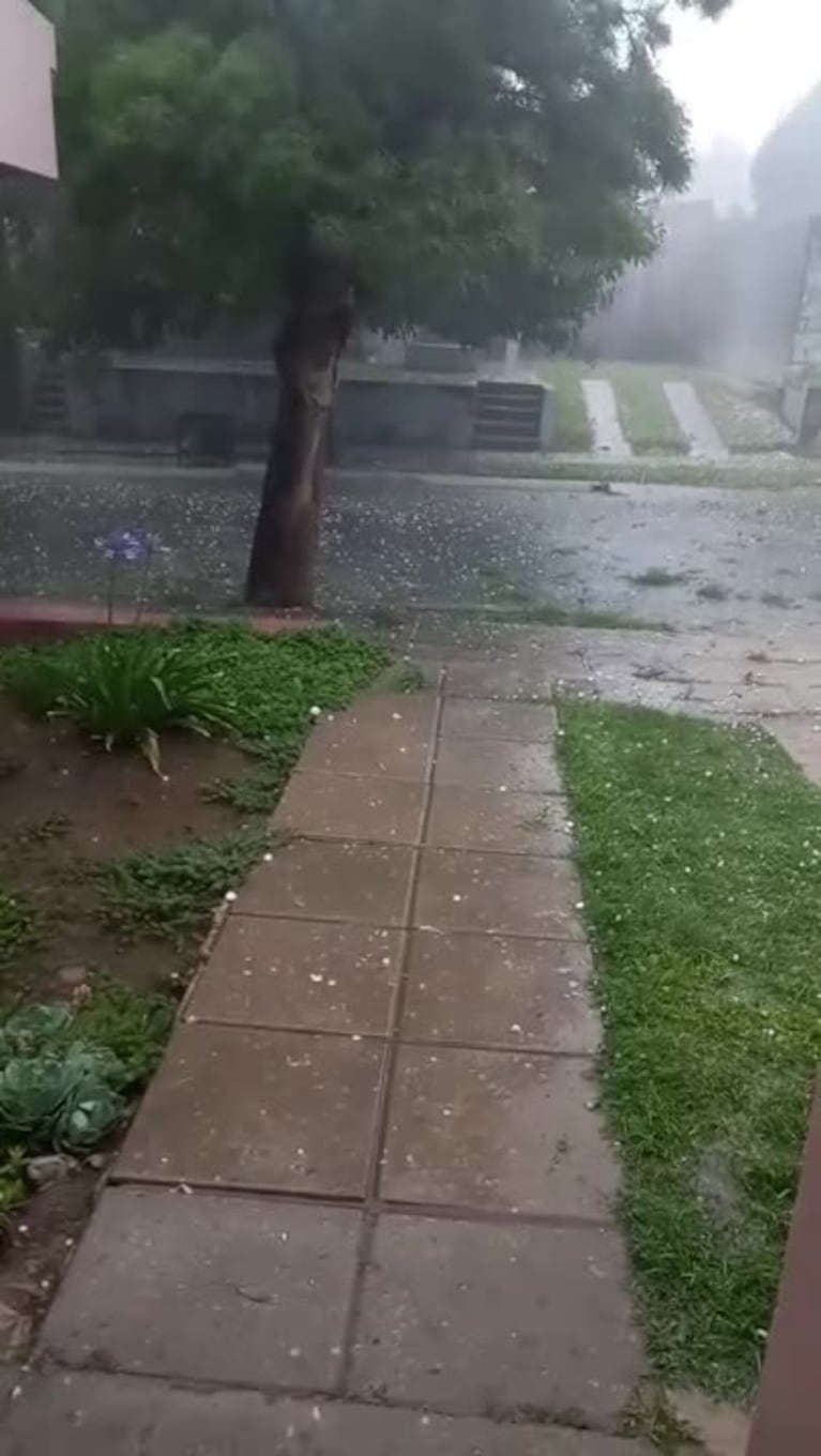 Cayó granizo en el sur cordobés