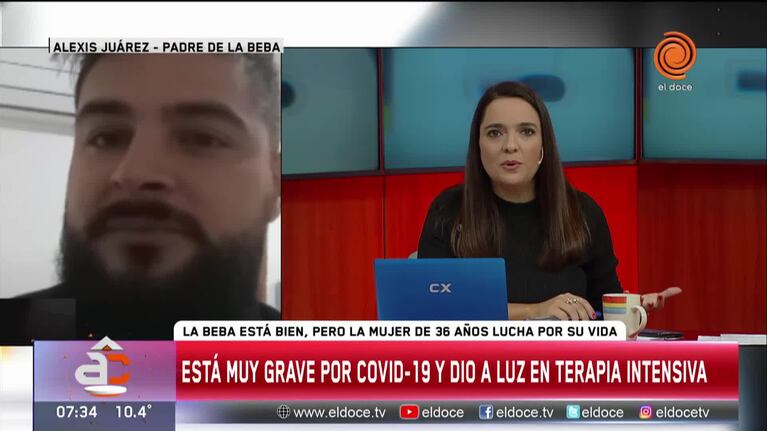 Dio a luz con coronavirus y lucha por su vida