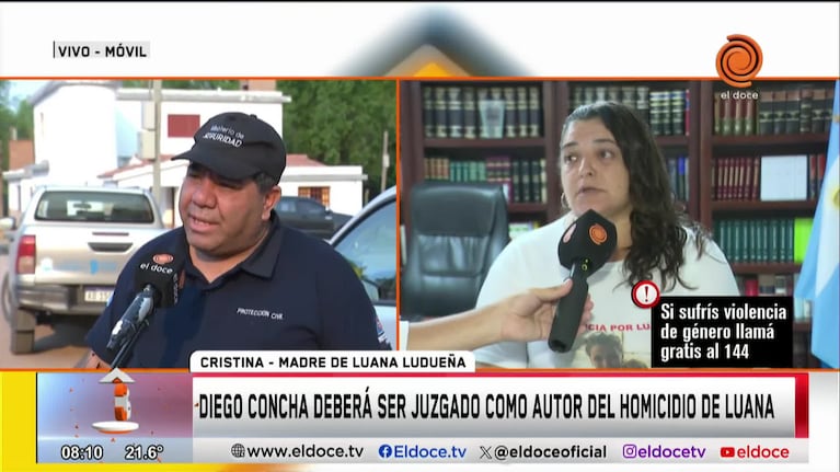 Diego Concha debe ser juzgado por femicidio y abuso sexual contra Luana Ludueña