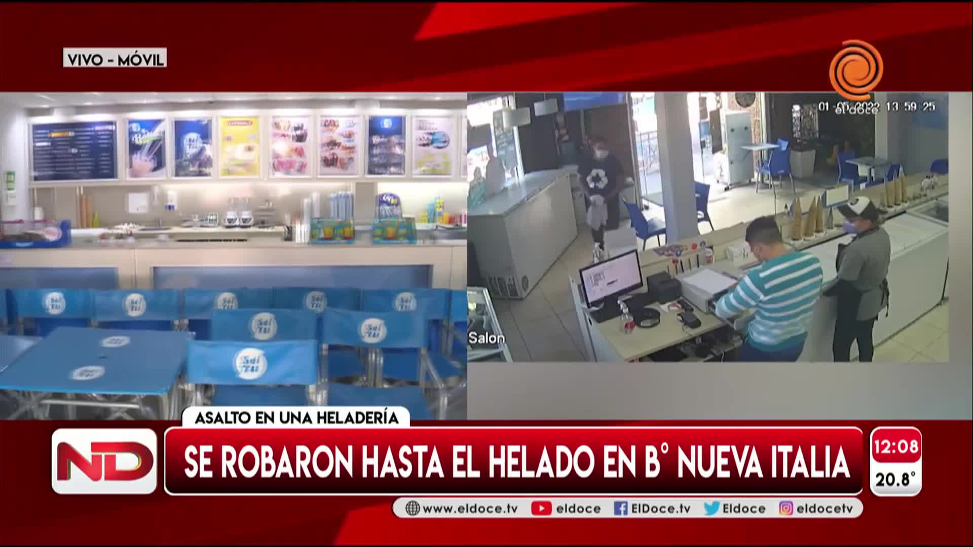 Se robaron hasta los helados de una heladería