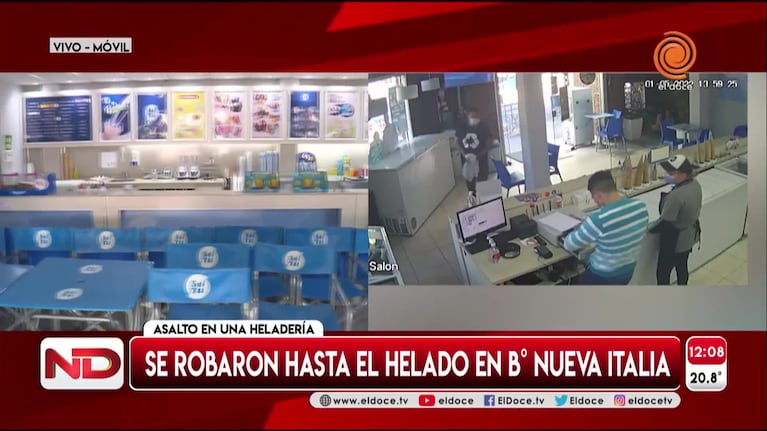 Se robaron hasta los helados de una heladería