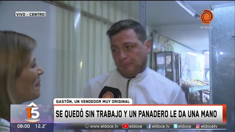 Cristian Arias, el panadero solidario que ayuda a Gastón