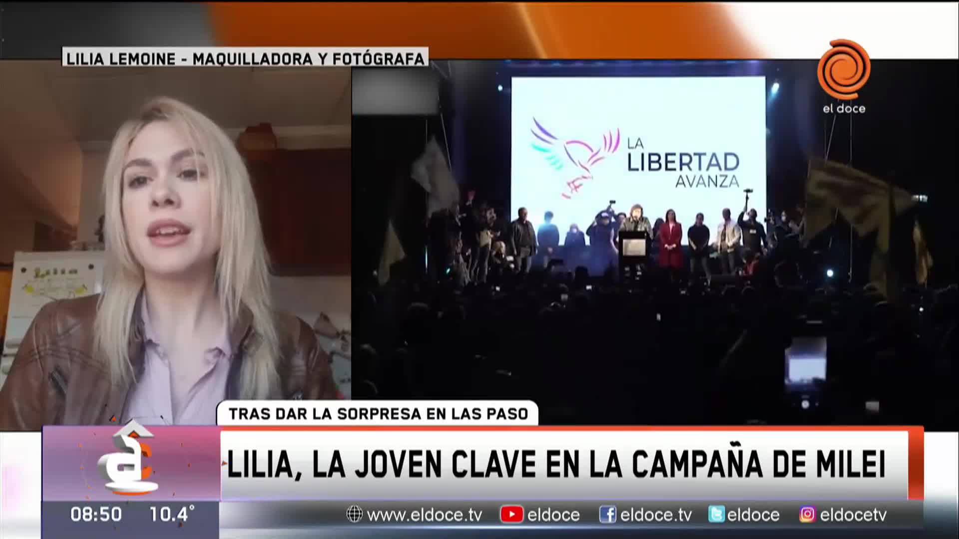 Lilia Lemoine, la clave en la campaña de Milei