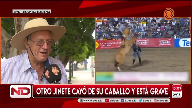 Jinete herido en Jesús María: "No largó nunca las riendas"