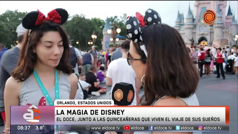 El Doce en Disney con las cuatro finalistas del concurso