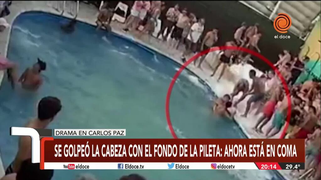 Accidente en Carlos Paz: no había guardavidas en la "Pool Party"