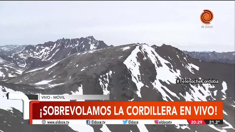 El Doce en Ushuaia sobrevoló la Cordillera de Los Andes