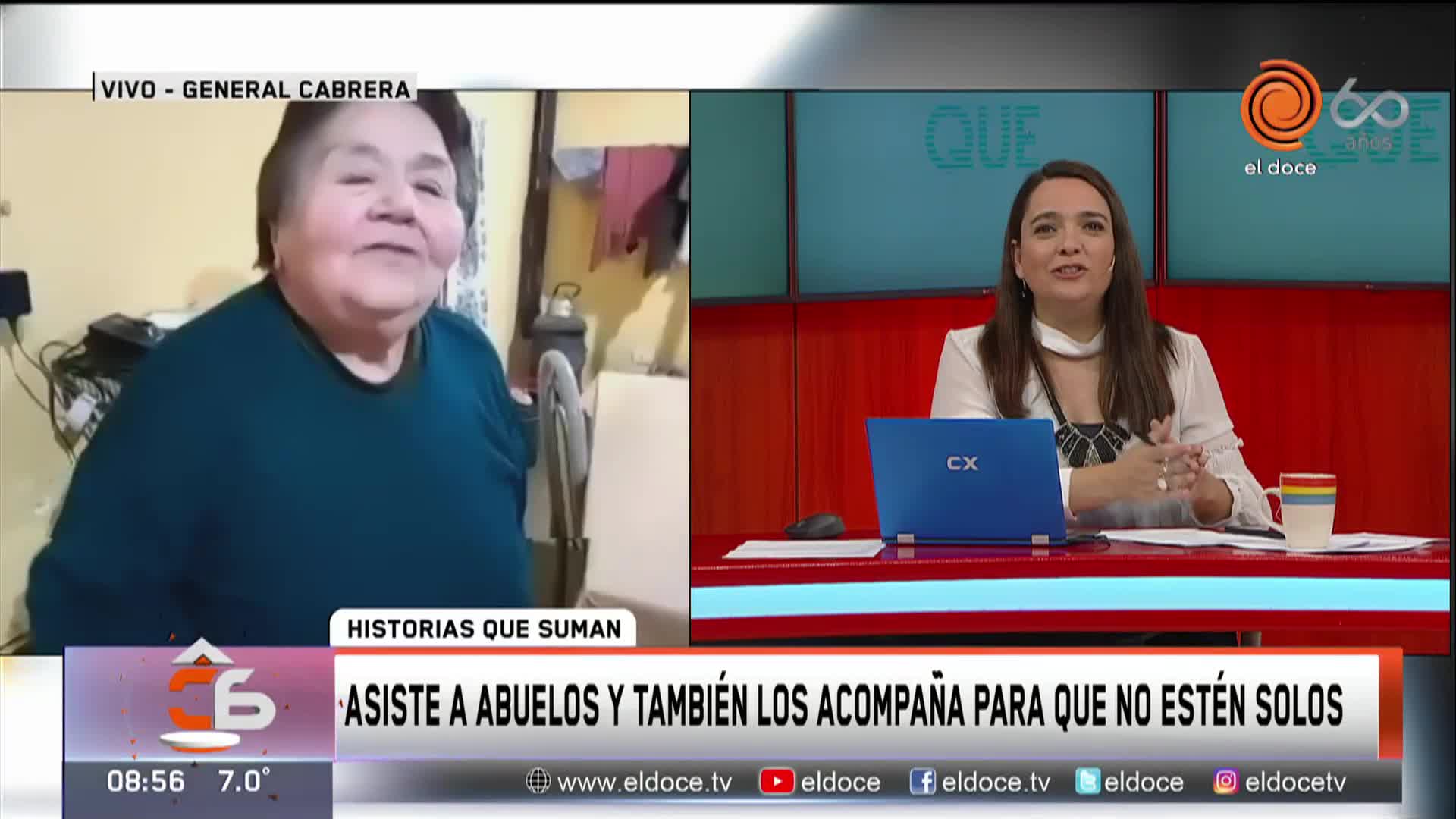 Gladys festejó su cumpleaños con el personal de salud