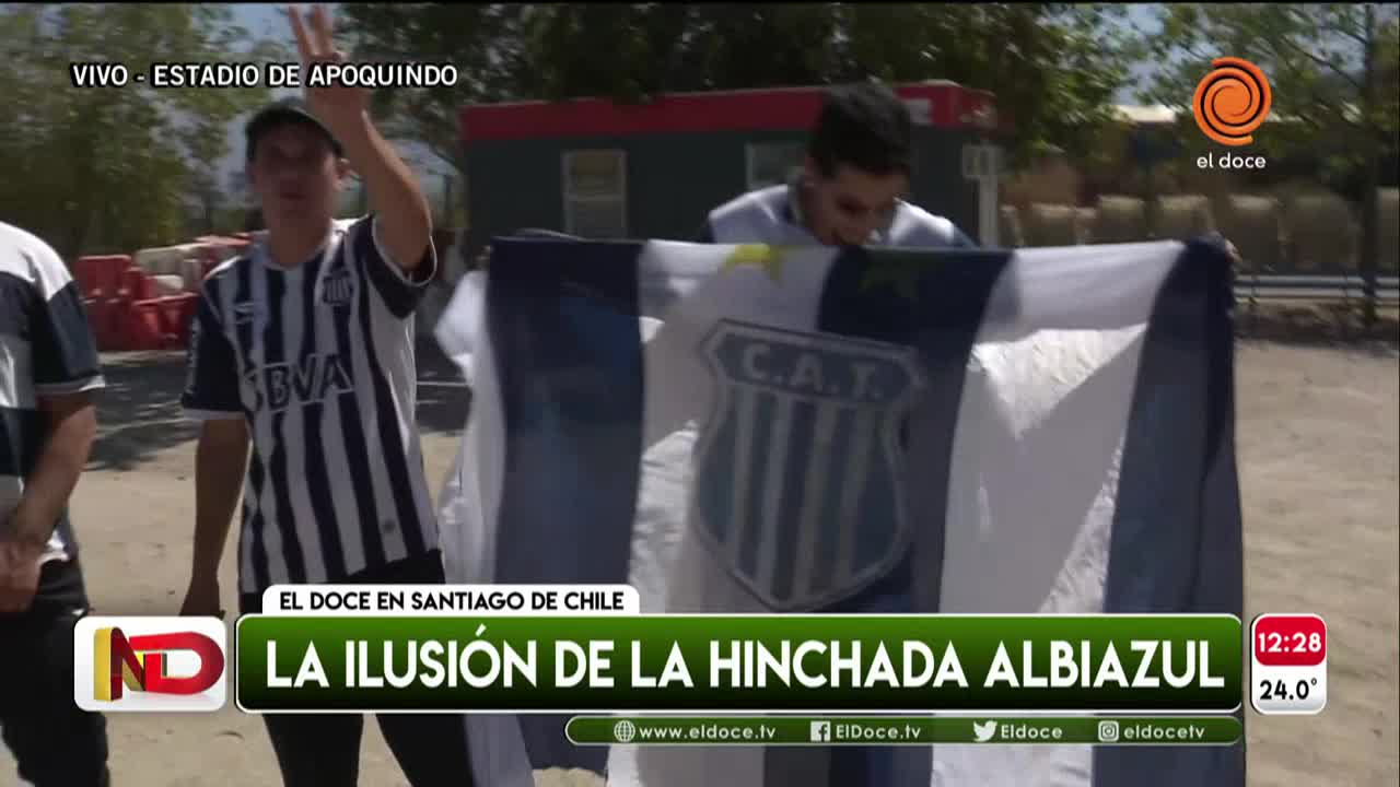 La previa de Talleres en Chile