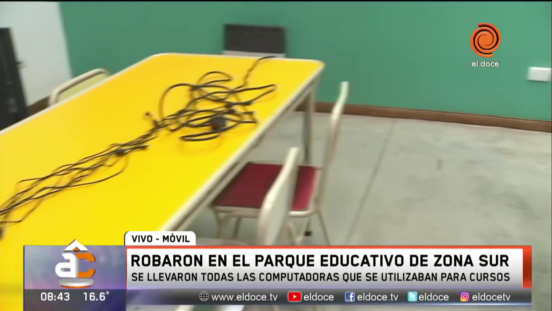 Robaron en el Parque Educativo de la zona sur 