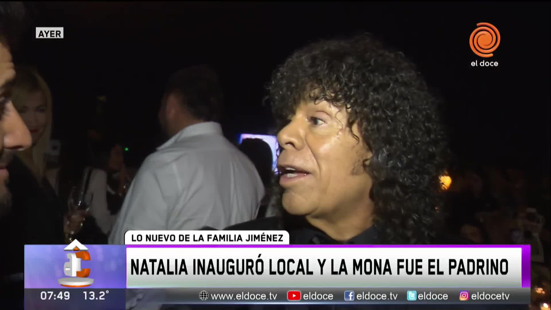 La Mona en la inauguración del negocio de su hija Natalia