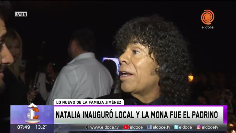 La Mona en la inauguración del negocio de su hija Natalia