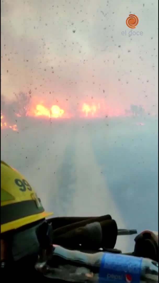 El incendio que arrasó hectáreas de campo en Ambul 