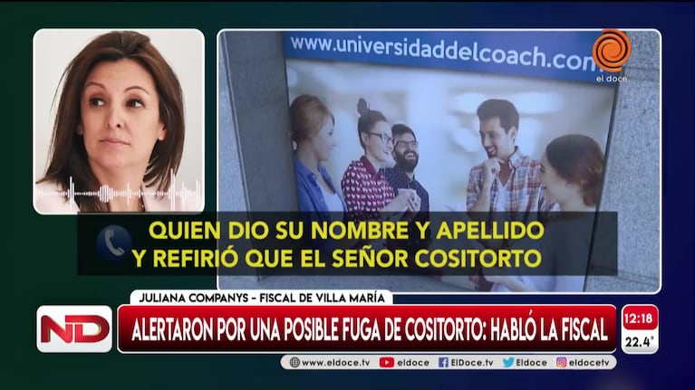 La fiscal se refirió al supuesto intento de fuga de Cositorto