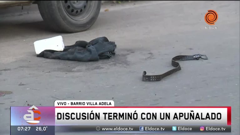 Un apuñalado en barrio Villa Adela