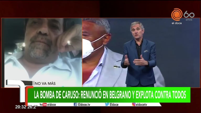 Caruso Lombardi renunció a Belgrano y disparó contra los árbitros y Chiqui Tapia