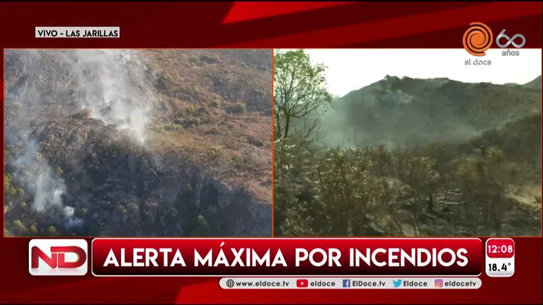 Incendio y drama en las sierras: "Es para ponerse a llorar"