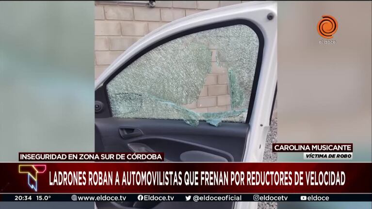 Aprovechan los reductores de velocidad para robarle a los automovilistas
