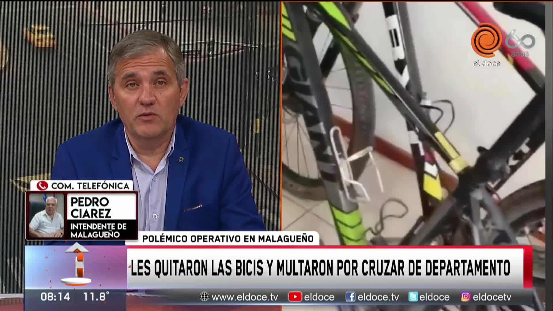 Polémica incautación de bicicletas: la defensa del intendente de Malagueño