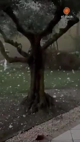 Violento temporal de granizo en Italia